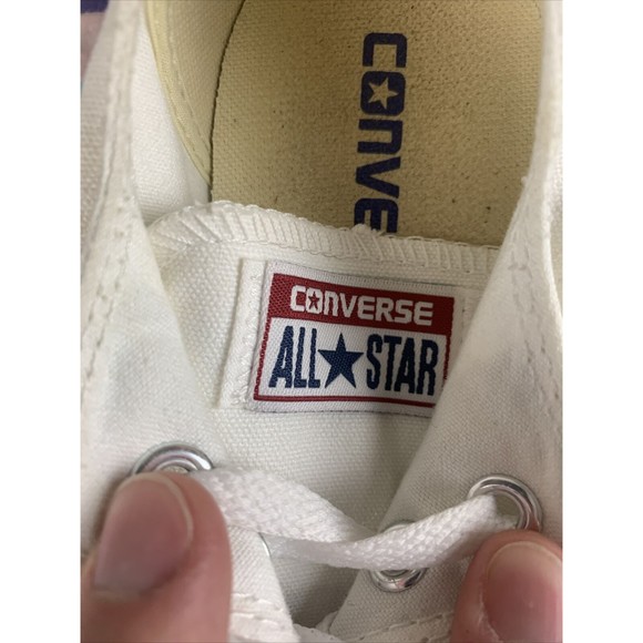 Converse Shoes Mens 5 Womans 7 White Chuck Taylor All Star Low Lo Lace - Picture 3 of 9